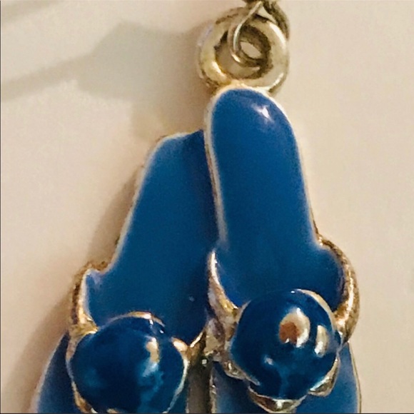 New 3 Pair Blue Red Orange Sandals Enamel Earrings - Picture 7 of 16